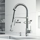 preview thumbnail 3 of 122, VIGO Edison 19" H Single Handle Pull-Down Sprayer Kitchen Faucet Set with Touchless Sensor