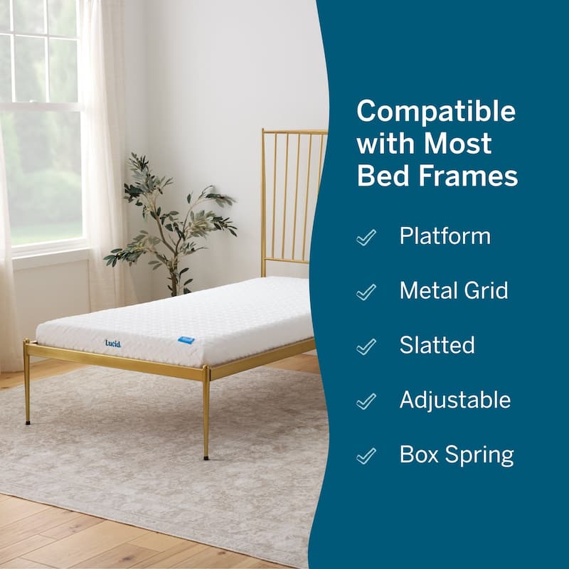 Lucid SureCool 5-inch Gel Memory Foam Mattress, Firm Feel