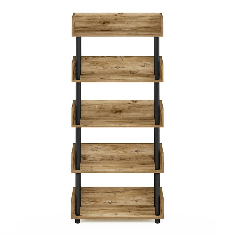 Furinno Turn-N-Tube 5-Tier Toolless Freestanding Multipurposes Display Rack, Espresso