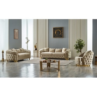 Aimee 4-Pieces Living Room Set 1 Sofa & 1 Loveseat & 2 Chair - Bed Bath ...