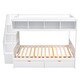 preview thumbnail 20 of 40, Stylish & Elegant Multi-function Twin over Full Bunk Bed with Shelfs, Staircase and 2 Drawers, Maximized Storage Space, Grey
