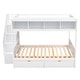 preview thumbnail 6 of 12, Twin over Full Bunk Bed with Storage and Drawers, White