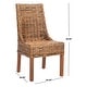 preview thumbnail 4 of 8, SAFAVIEH St. Thomas Wicker Brown Sloping Arm Chair (Set of 2) - 20" x 24" x 39"