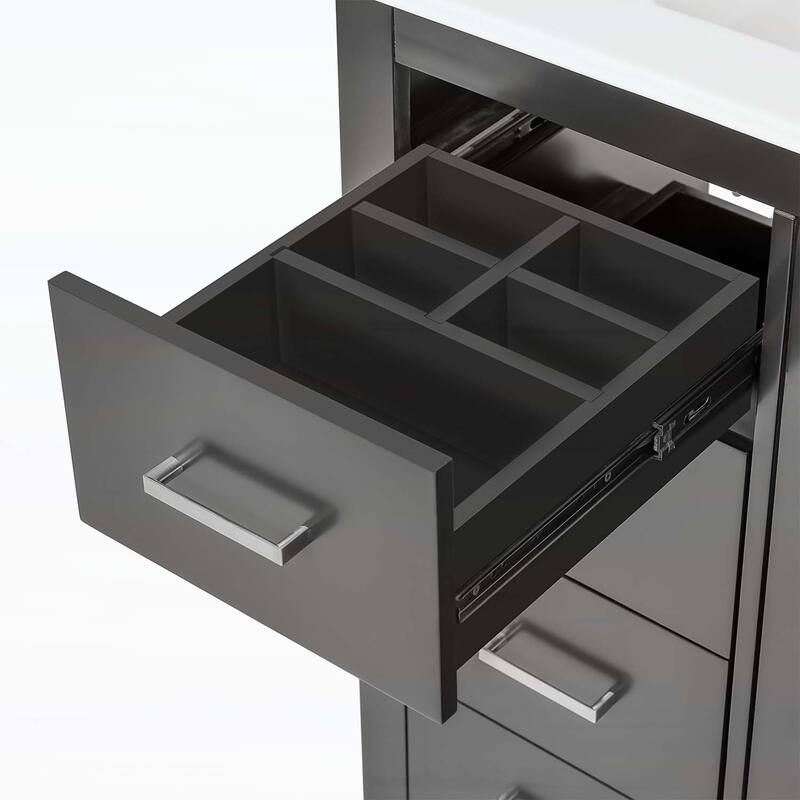 Freestanding Vanity Set with 3 Drawers& Soft Closing Doors