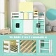 preview thumbnail 2 of 5, Loft Wood Bed Twin w/Tower 3 Storage Pockets Guardrail & Ladder