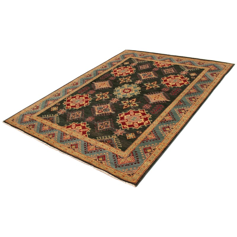 ECARPETGALLERY Hand-knotted Jules Serapi Dark Green Wool Rug - 8'10 x 11'9