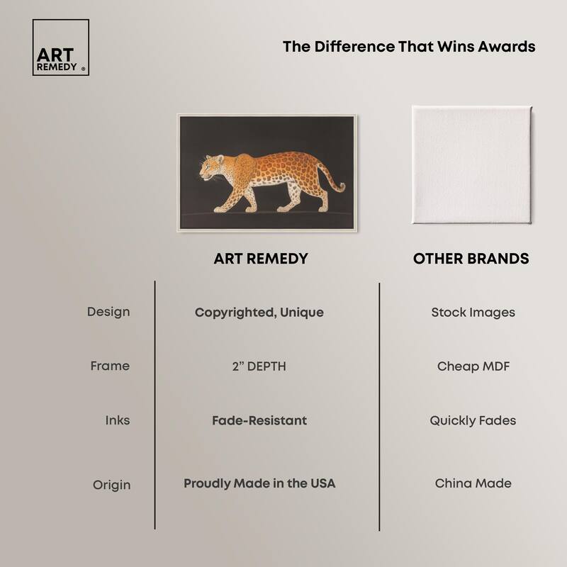 Golden Leopard Canvas by Art Remedy