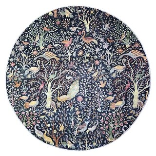 Shahbanu Rugs Asphalt Black Afghan Peshawar with Birds of Paradise ...