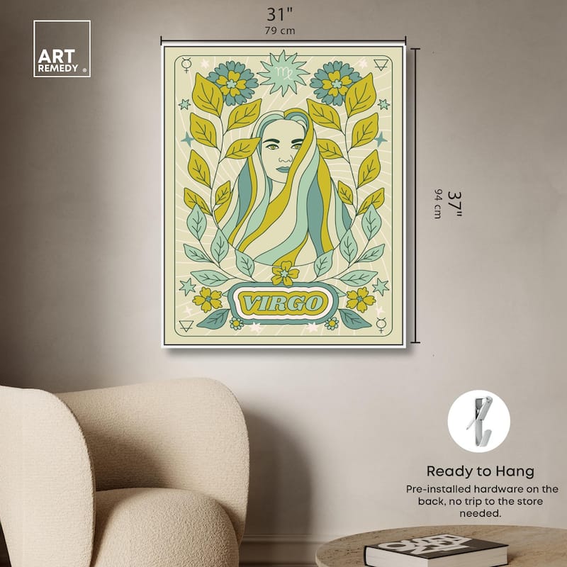Virgo Stars Card Canvas by Art Remedy