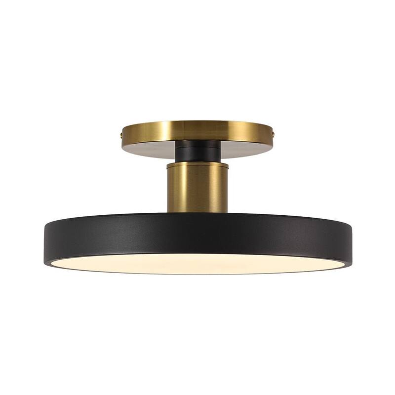 Contemporary Acrylic Dimmale LED Semi-Flush Mount Ceiling Light - N/A