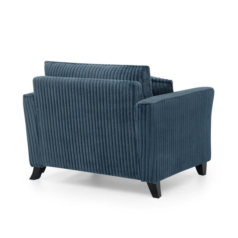 Tufted Corduroy Lazy Sofa Chair with Backrest and Armrests Single Person Lounge Chair for Living Room or Bedroom Accent Chairs