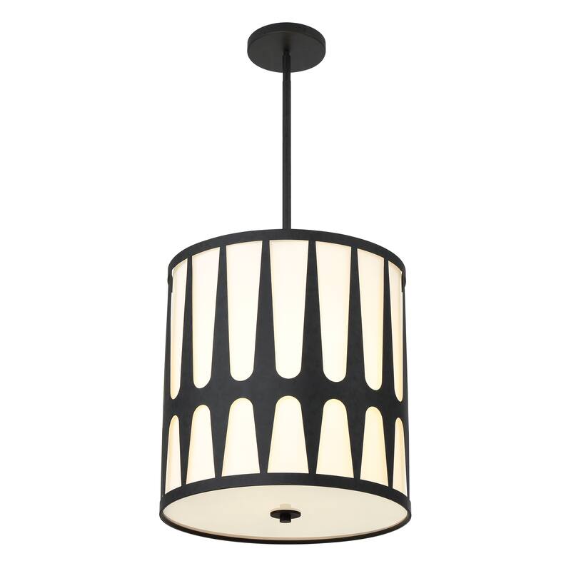 Royston 4 Light Black Pendant - 17.12'' W x 18.37'' H