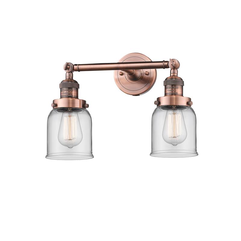 Innovations Lighting Small Bell 2 Light 15" Wide Bathroom Vanity Light