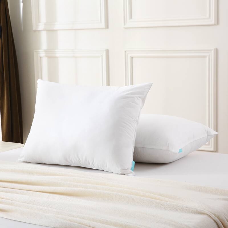 Waverly White Goose Feather and Down Blend Pillow, Set of 2 - King