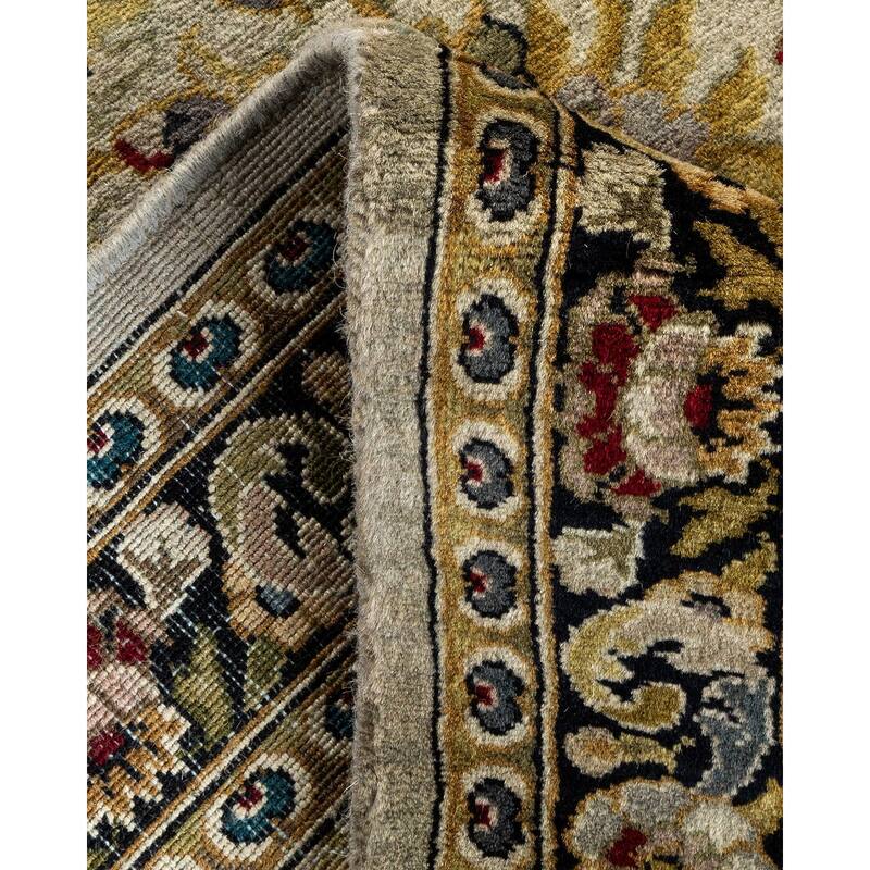 Overton Hand Knotted Wool Vintage Inspired Modern Contemporary Overdyed Ivory Runner Rug - 2' 6" x 8' 2"