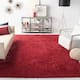 SAFAVIEH August Shag Veroana Solid 1.5-inch Thick Rug - 8' x 10' - Red