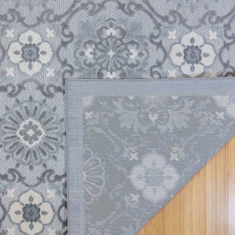 Gertmenian Kalari Modern Bold Multicolored High-Low UV Protected Polypropylene Woven Indoor/ Outdoor Area Rug Collection