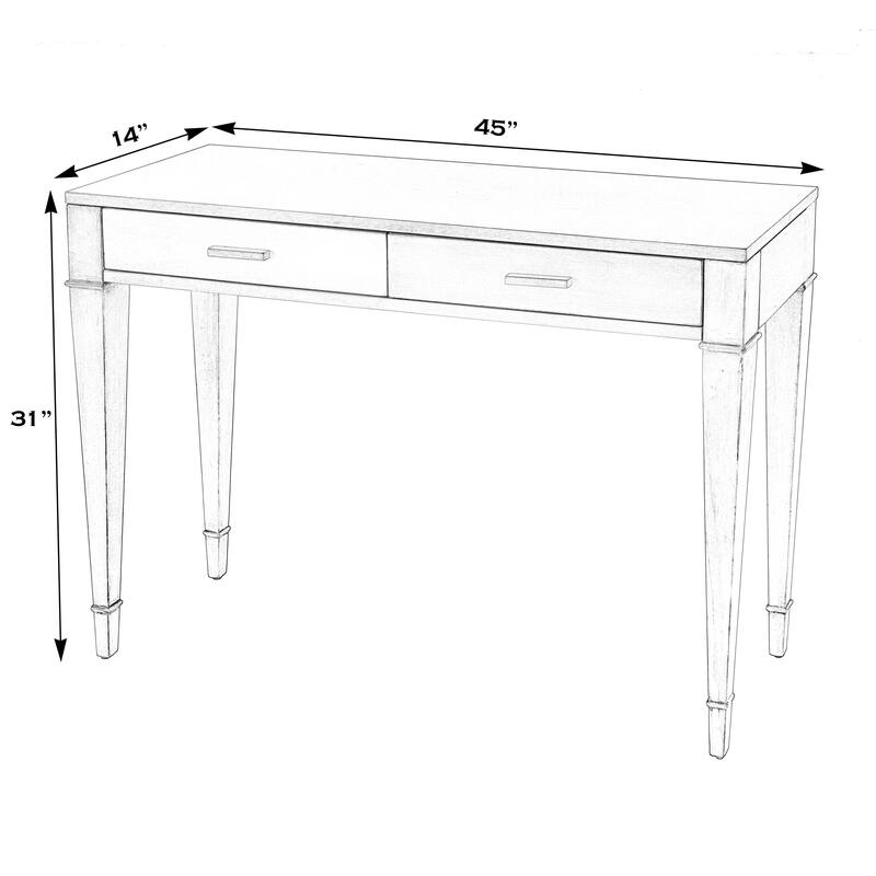 Kai 2 Drawer 46" Burl Wood Console Table