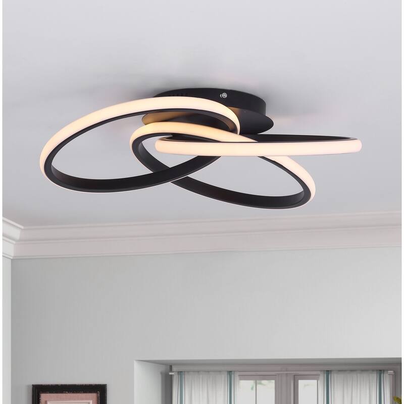 Modern 1-Light Linear Design LED Flush Mount Lighting Fixture