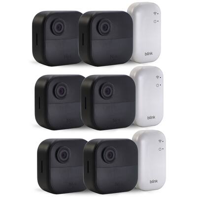 3x Blink Outdoor 4 Wireless Smart Security Camera - Sync Module Core Included (2 Cameras) - Black