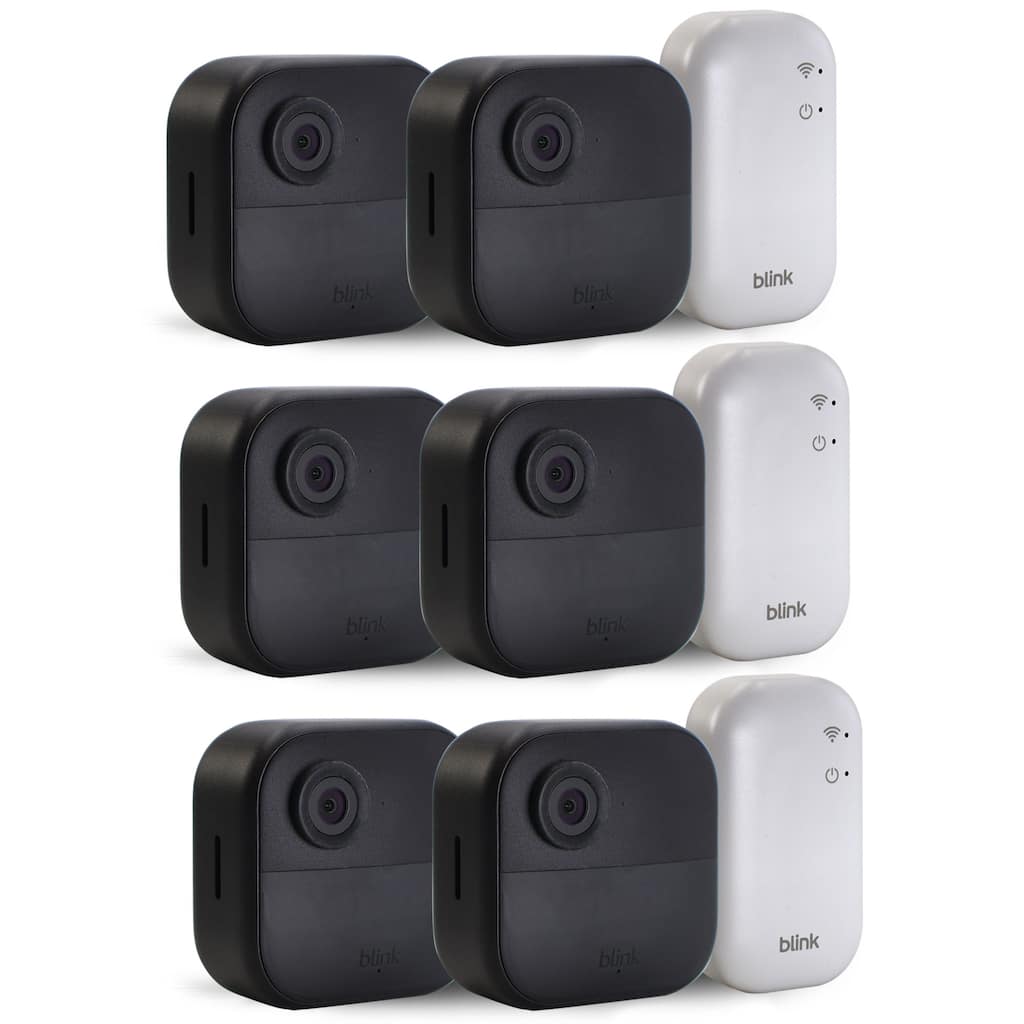 3x Blink Outdoor 4 Wireless Smart Security Camera - Sync Module Core Included (2 Cameras) - Black