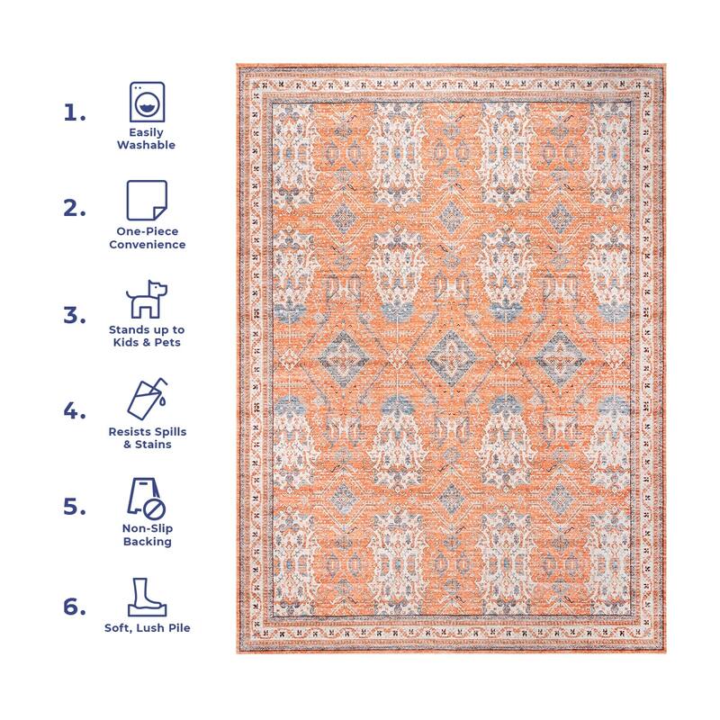 Nuloom Sky SpinClean Machine Washable Global Inspired Area Rug