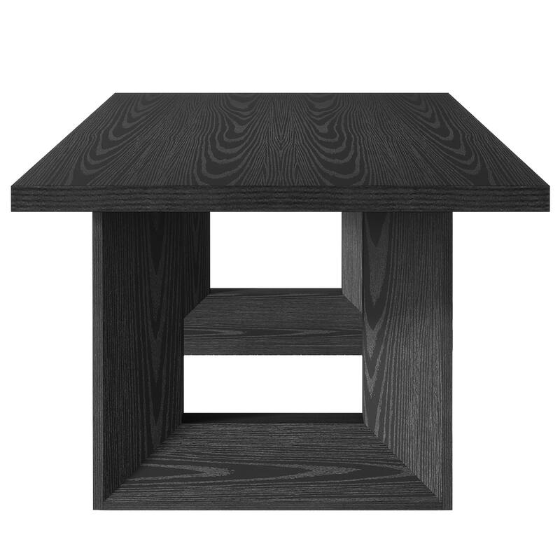 63'' Kitchen Dining Table for 6 People, Strong Geometric Legs