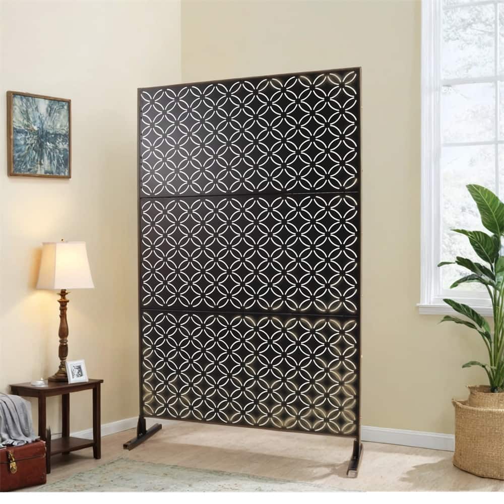Outdoor & Indoor Privacy Screen Metal Privacy Screen 76" H×48" W