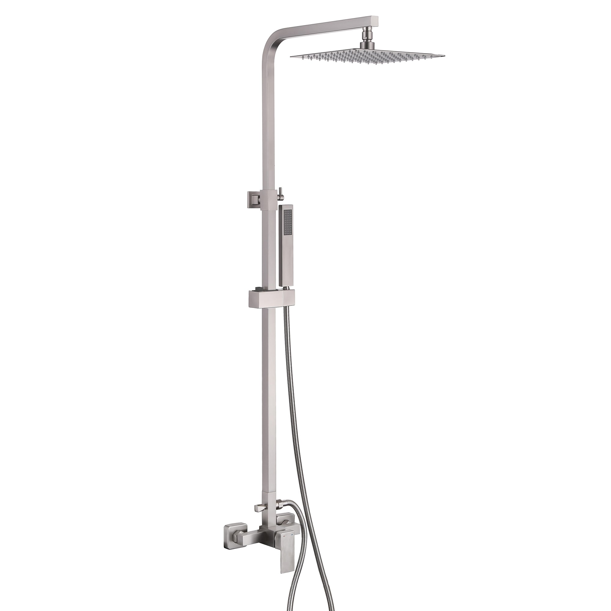 60"H 304 Stainless Steel Wall-Mounted Outdoor Shower (Adjustable Slider)