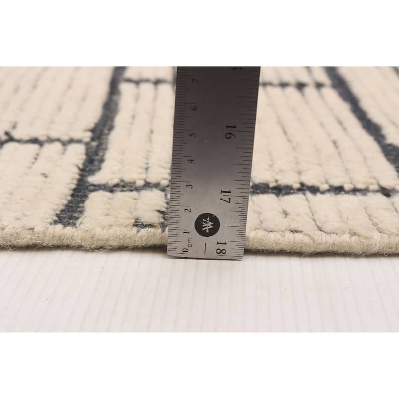 ECARPETGALLERY Hand-knotted Pak Finest Marrakesh Cream Wool Rug - 8'10 x 12'6