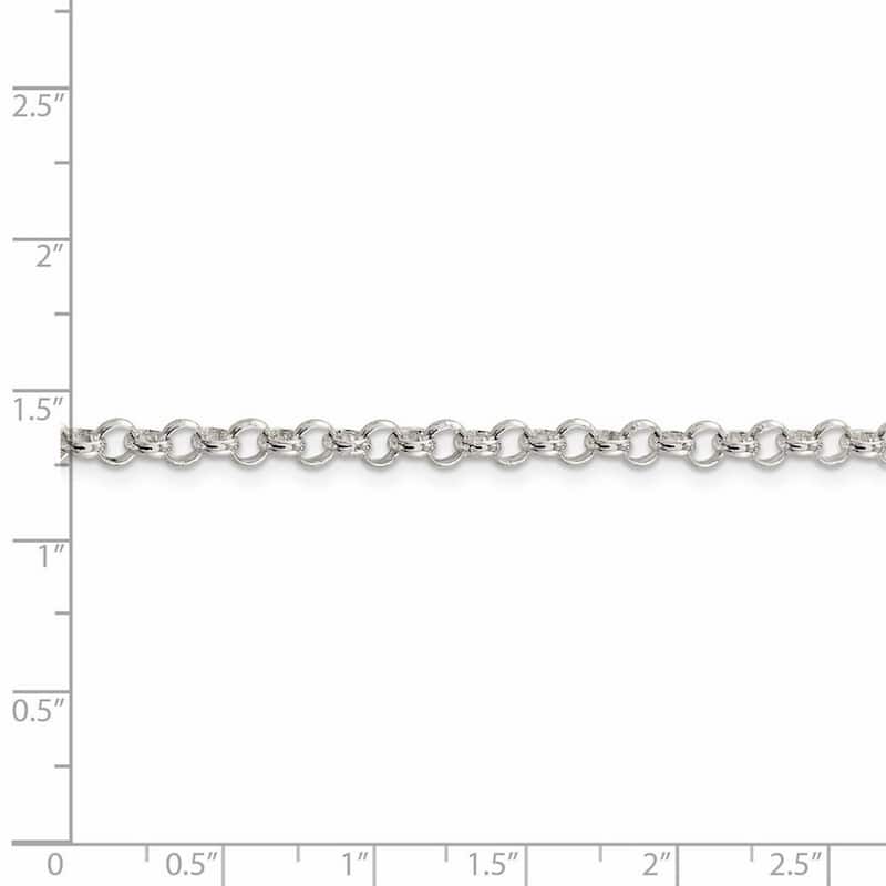 Curata 925 Sterling Silver 4.0mm Rolo Chain Necklace