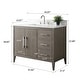preview thumbnail 42 of 128, Vanity Art 42" Single Sink Bathroom Vanity Cabinet with Engineered Marble Countertop