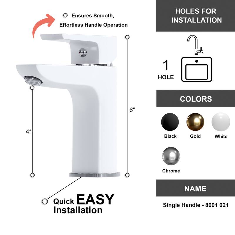 Dowell 8001/021 Series Single Handle Bathroom Faucet