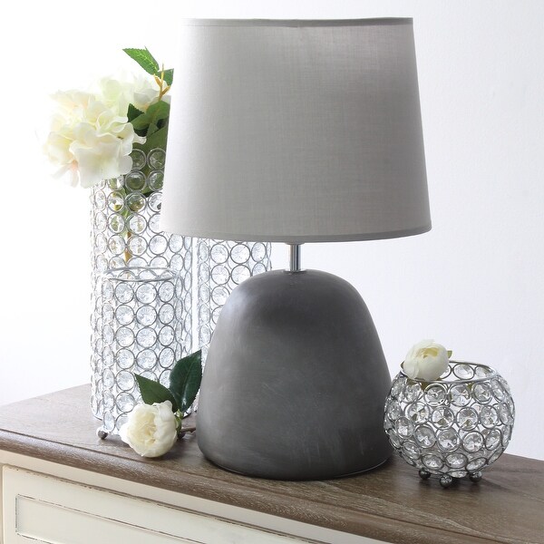 Round concrete sale table lamp