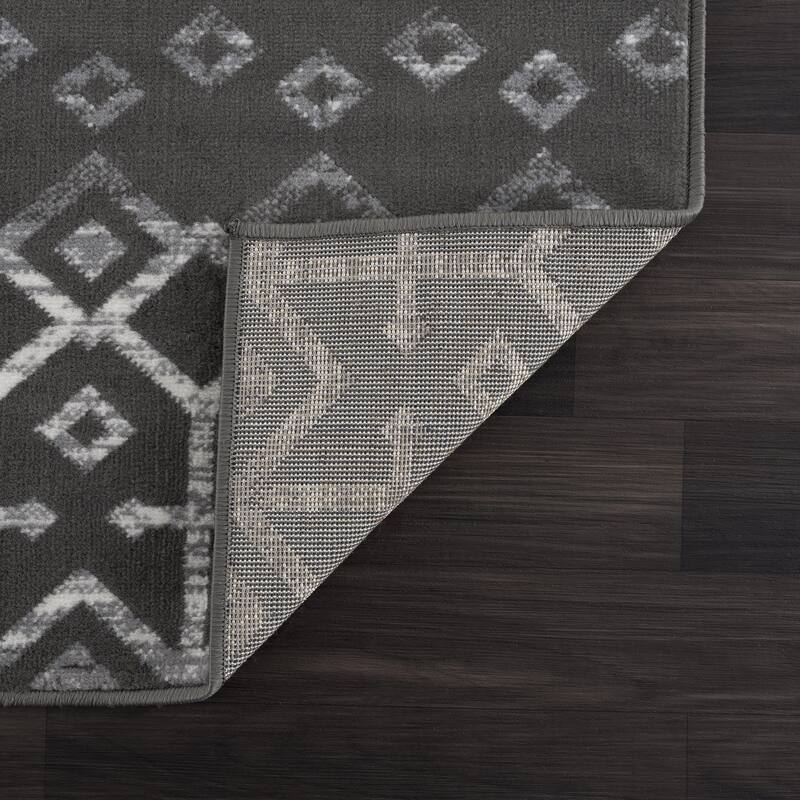 Beverly Rug Modern Bohemian Trellis Indoor Area Rug with Jute Backing for Living Room, Kitchen, Bedroom