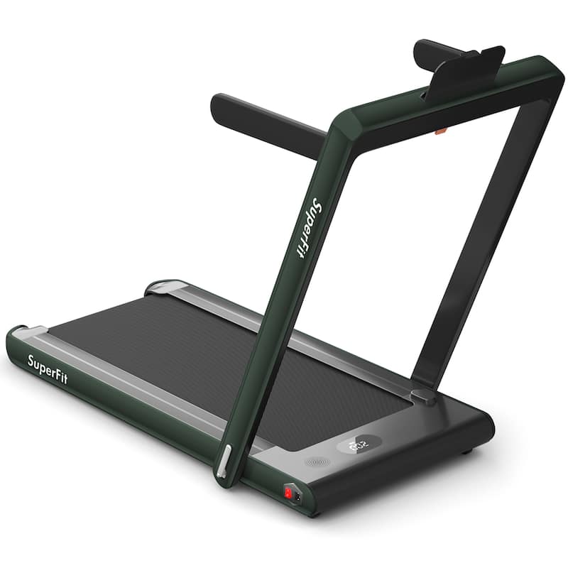 2 in 1 Under Desk Treadmill 2.25HP Folding Walking Jogging Machine - Green