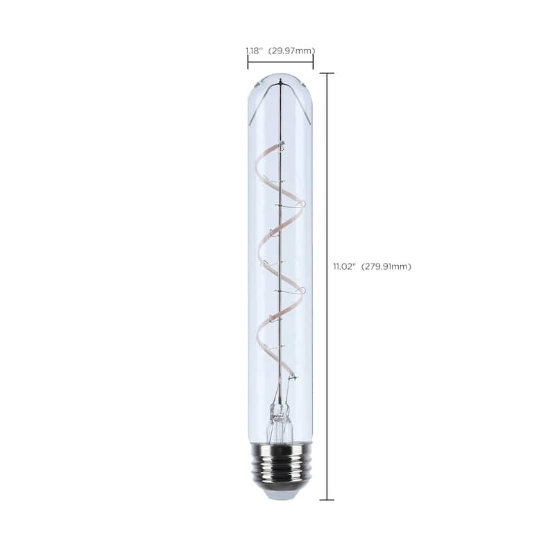 6 Watt T9 LED Reminiscent Flex Gray Coil Filament E26 3000K 120V - Clear