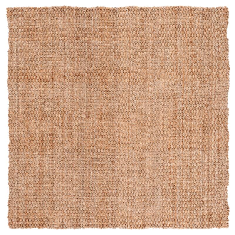 SAFAVIEH Handmade Natural Fiber Esmiralda Solid Jute Rug - 6' Square - Natural