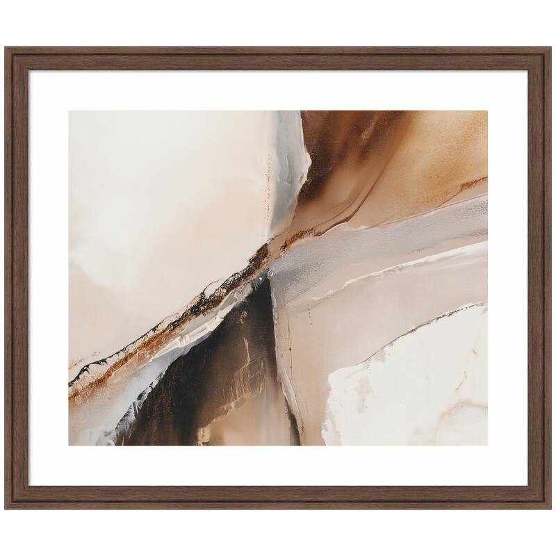 Kate and Laurel Element II by Amy Lighthall Framed Wall Art Print - 26 x 22 - Brown
