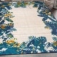 preview thumbnail 22 of 30, Contemporary Floral Border Indoor/Outdoor Area Rug
