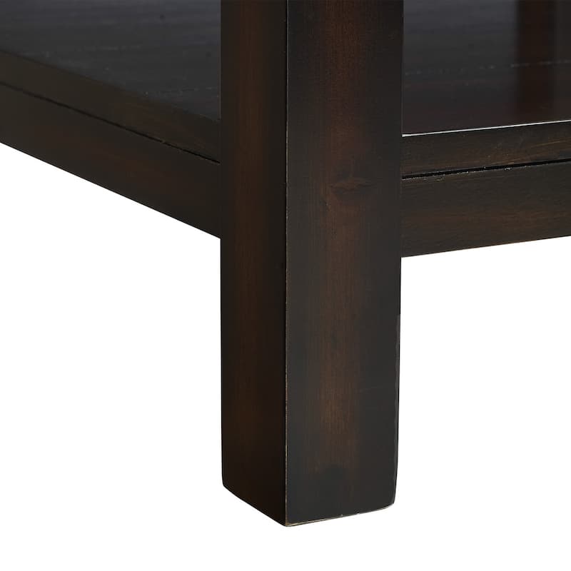 Retro End Table with Marble Top - Living Room Accent Table - Modern Side Table with Shelf - 24