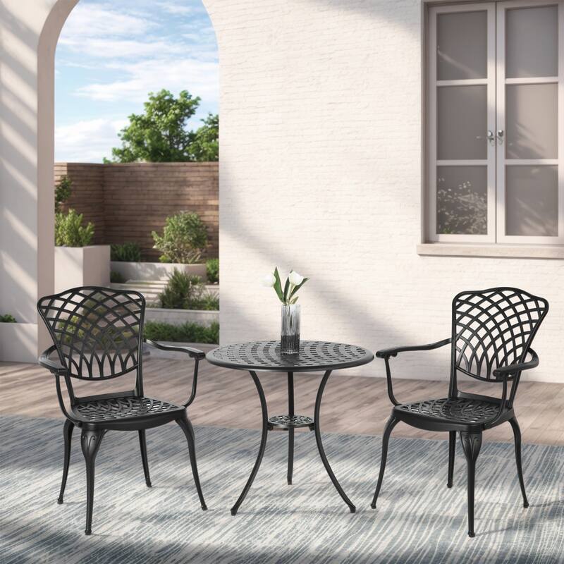 Outdoor Patio Furniture Set for Garden - Black