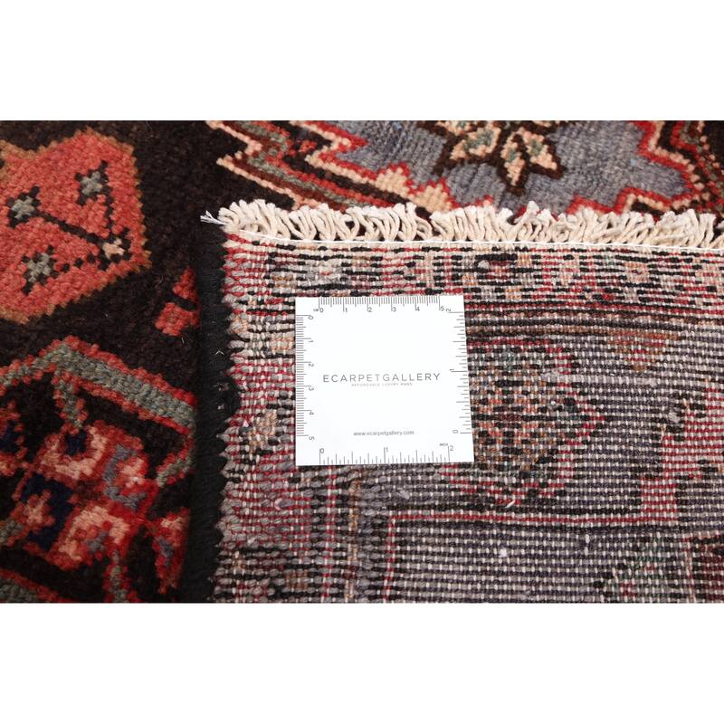 ECARPETGALLERY Hand-knotted Andelz Black, Red Wool Rug - 4'0 x 7'3