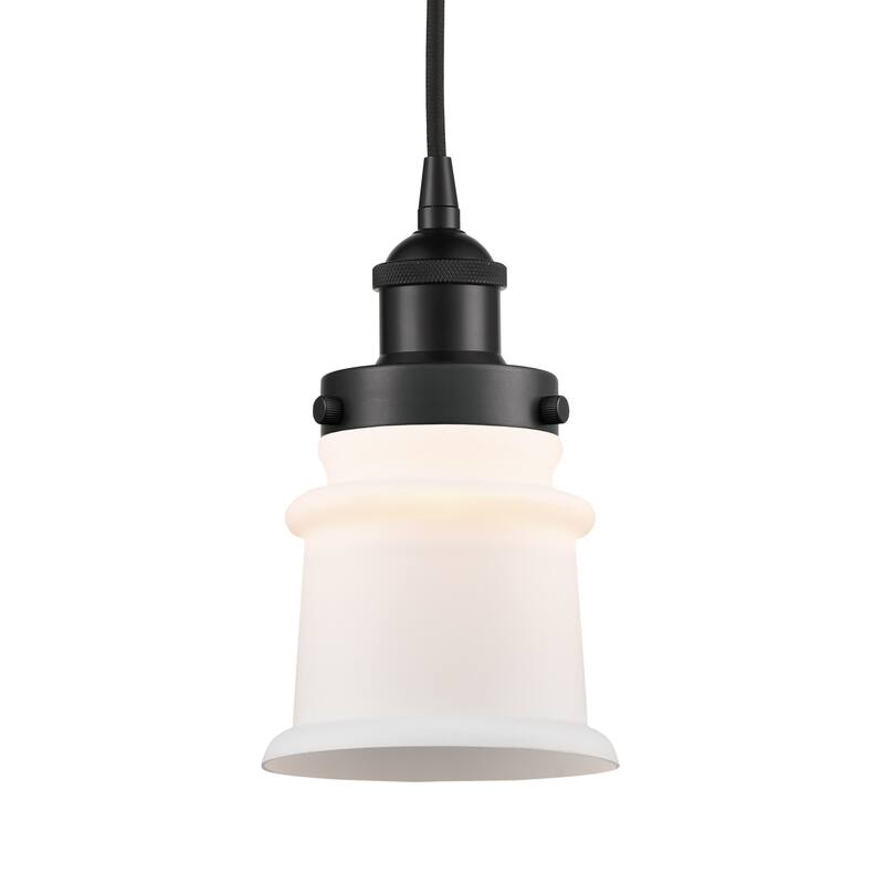 Innovations Lighting 616-1PH-9-5 Canton Pendant Canton 5" Wide Mini - Matte Black / Matte White