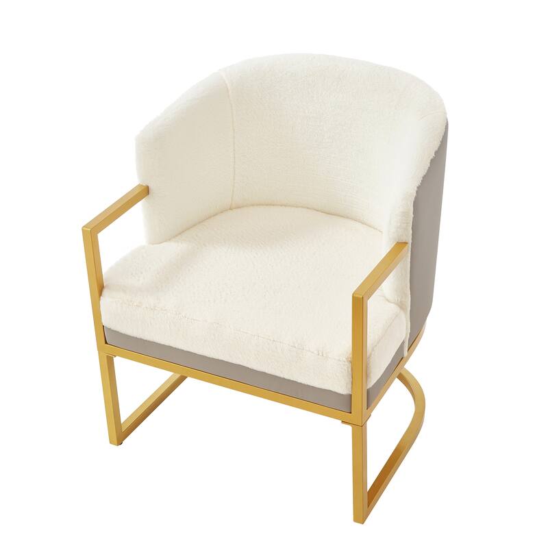 Christopher Knight Home - Modern Upholstered Accent Chair with Gold Metal Frame