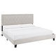 preview thumbnail 32 of 47, Dartington Velvet Fabric Platform Bed by iNSPIRE Q Modern Cream Velvet - King
