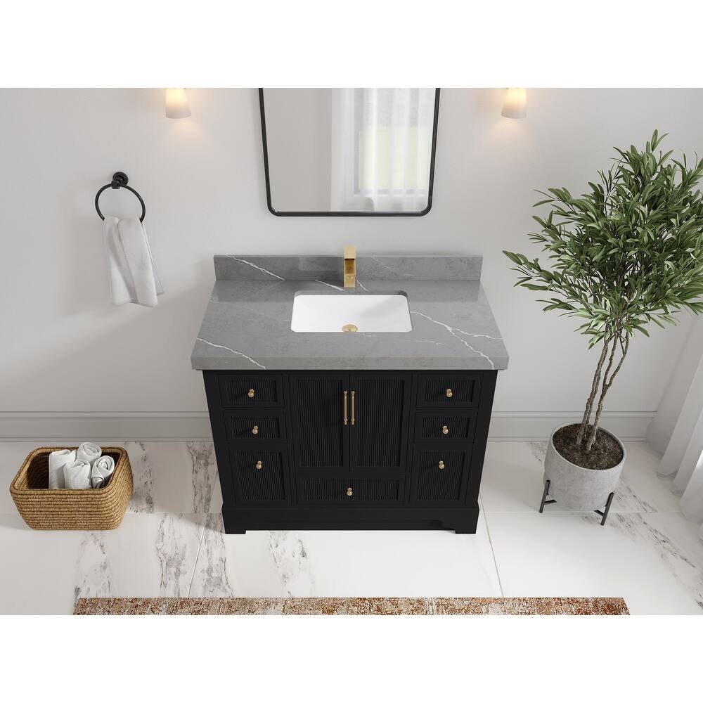 Willow Collections 42 in. W x 22 in. D Alys Single Sink Bathroom Vanity with Countertop