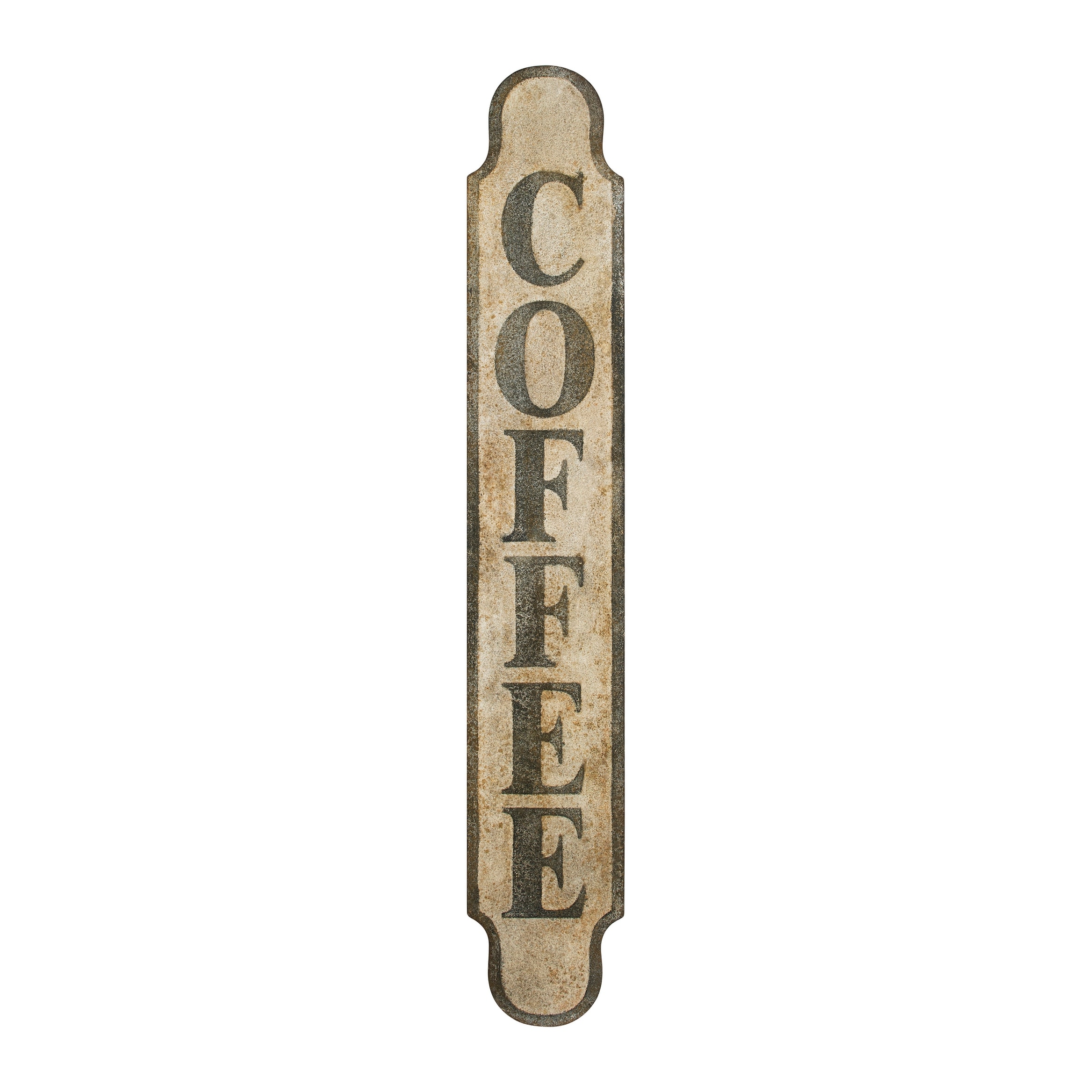 Heavily Distressed Metal Coffee Sign