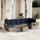Option Gray and navy blue 3corner+3middle+footrest+table