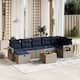 Option Gray and navy blue 3corner+3middle+footrest+table